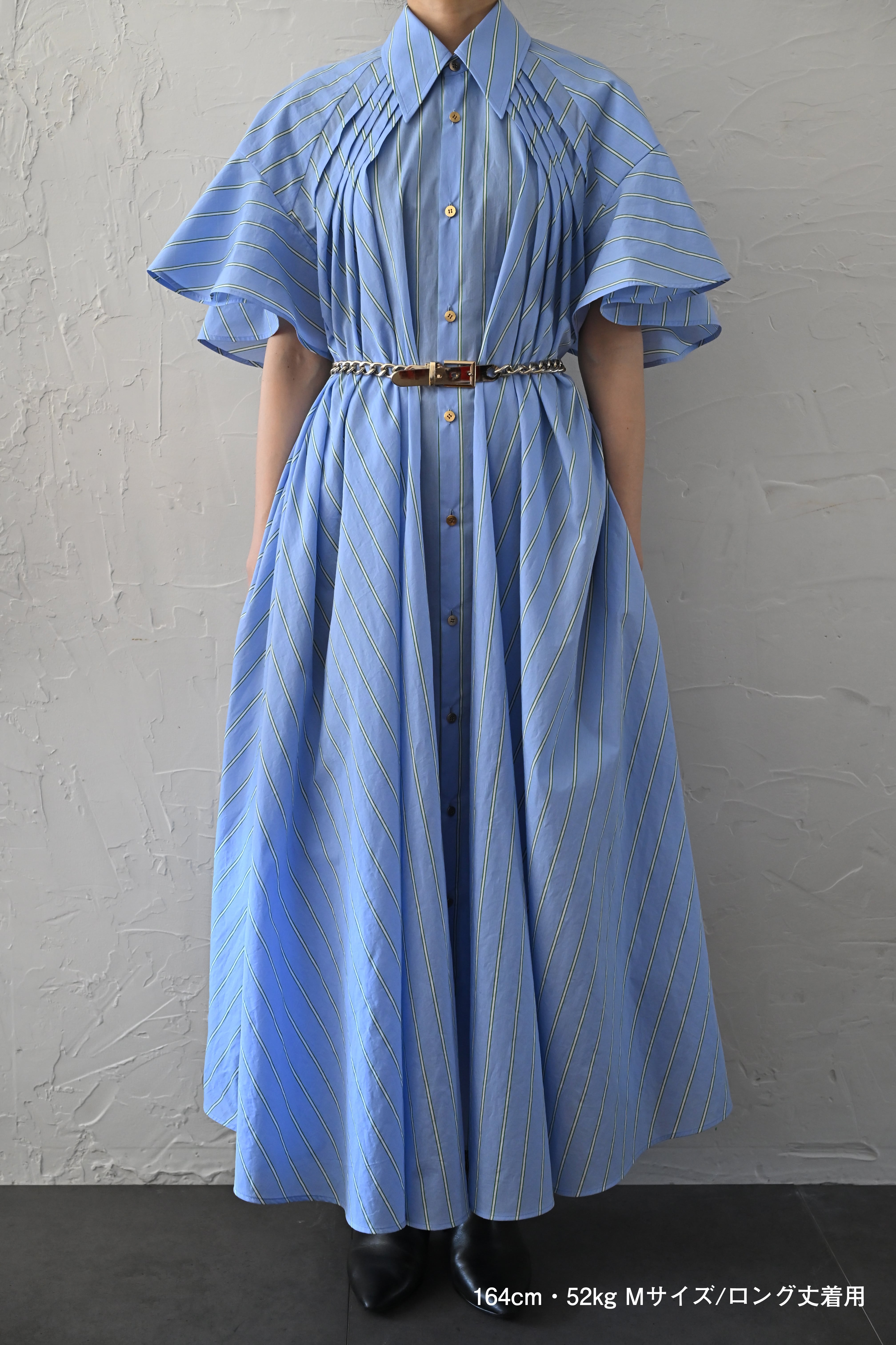 SHIRT DRESS / BLUE STRIPE（シャツドレス / ブルーストライプ