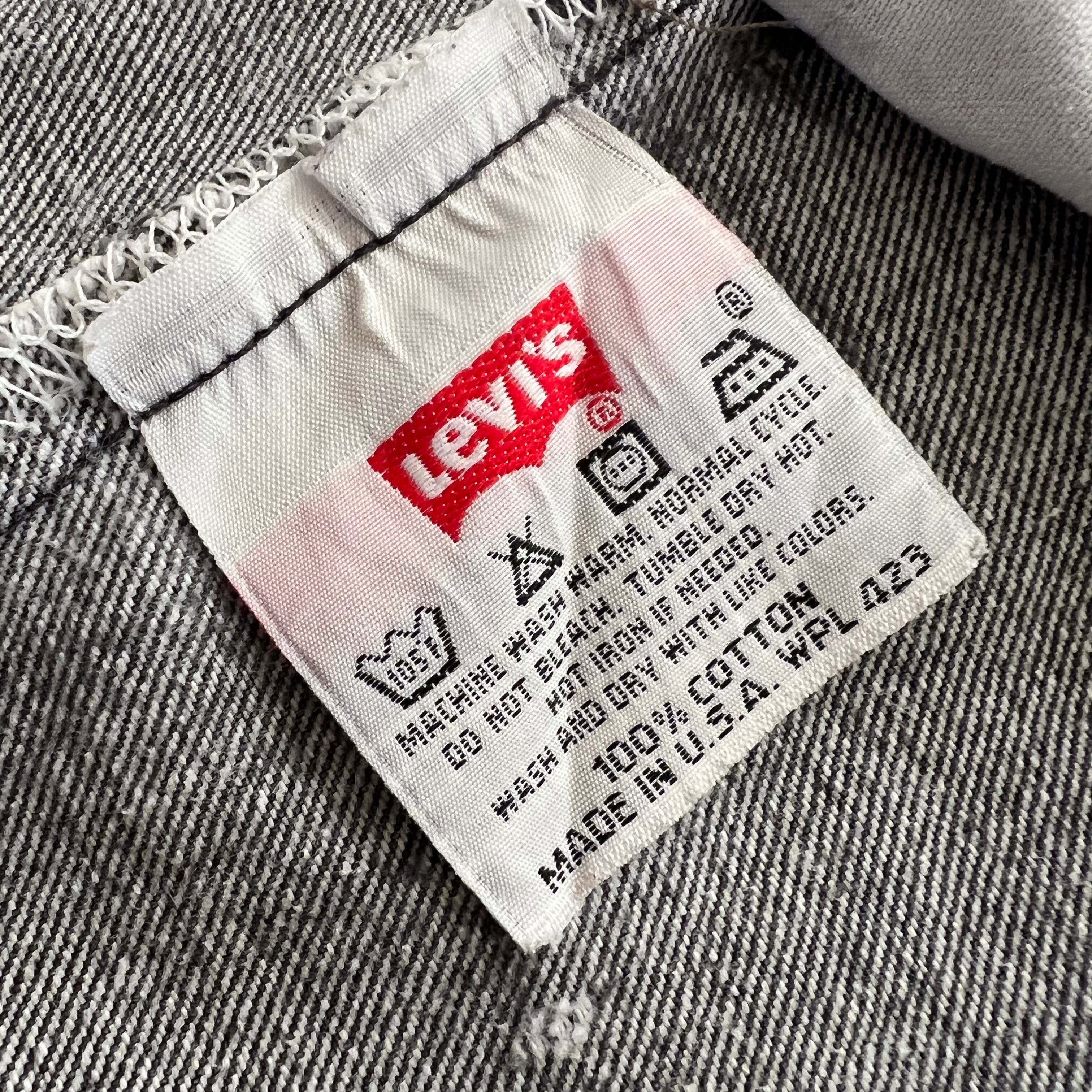 Levi's 501 USA製 W32×L30 リーバイス ブラック デニム ダメージ