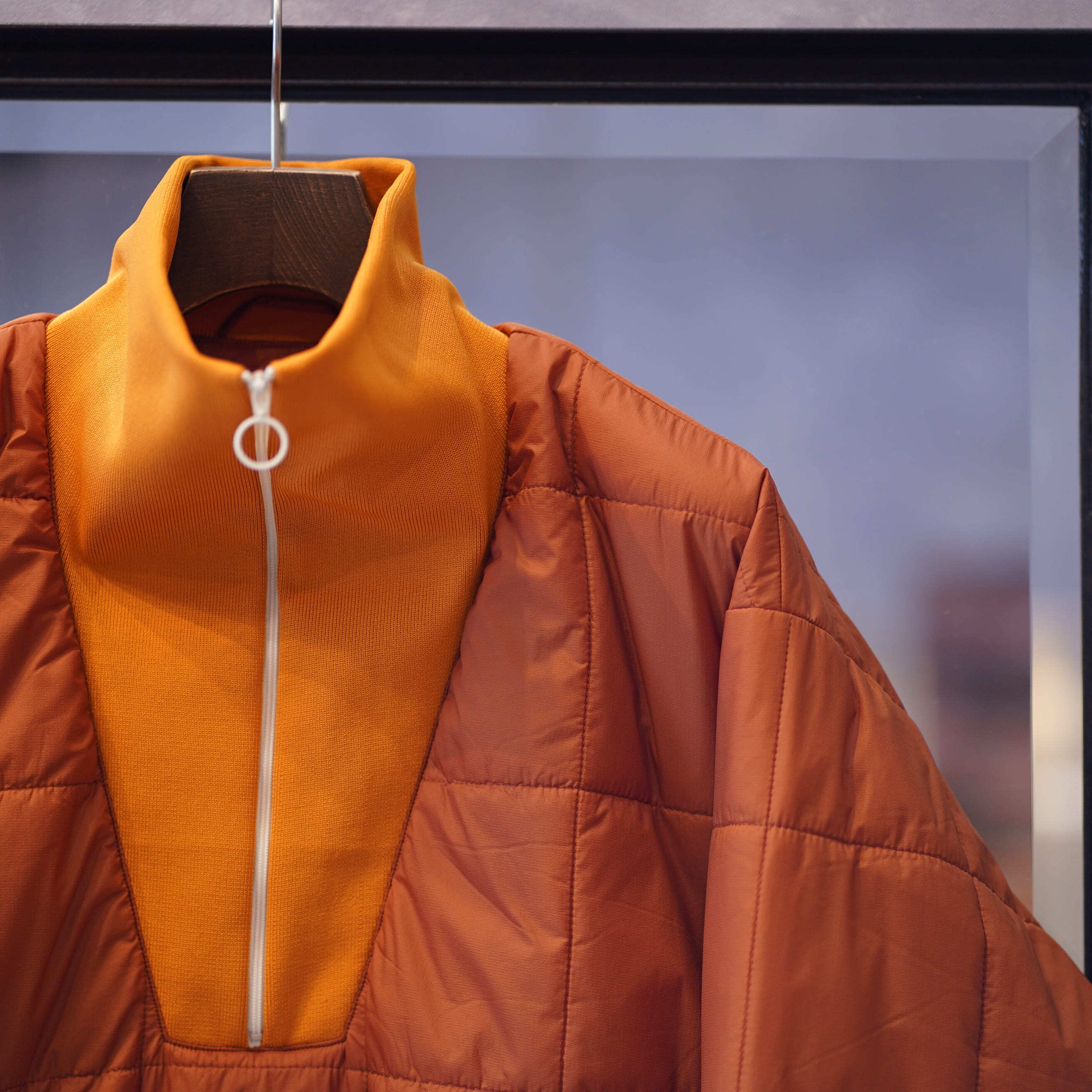 KAPTAIN SUNSHINE(キャプテンサンシャイン) 23AW "Quilting Pullover Jacket" -DULL ORANGE-  | khaki powered by BASE