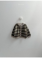 〖取寄〗韓国子供服 / 26winter / minirobe / ラインカーディガン / キッズ *S~XL*