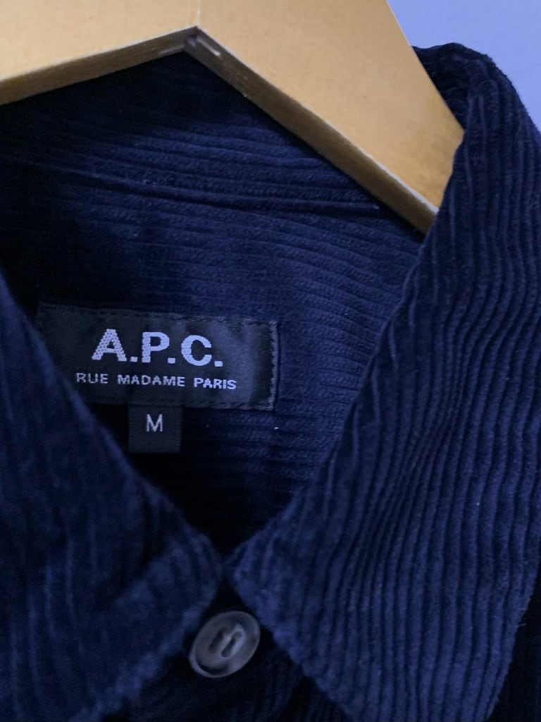 1990's Solid Color Heavy Corduroy Shirt Jacket "A.P.C."