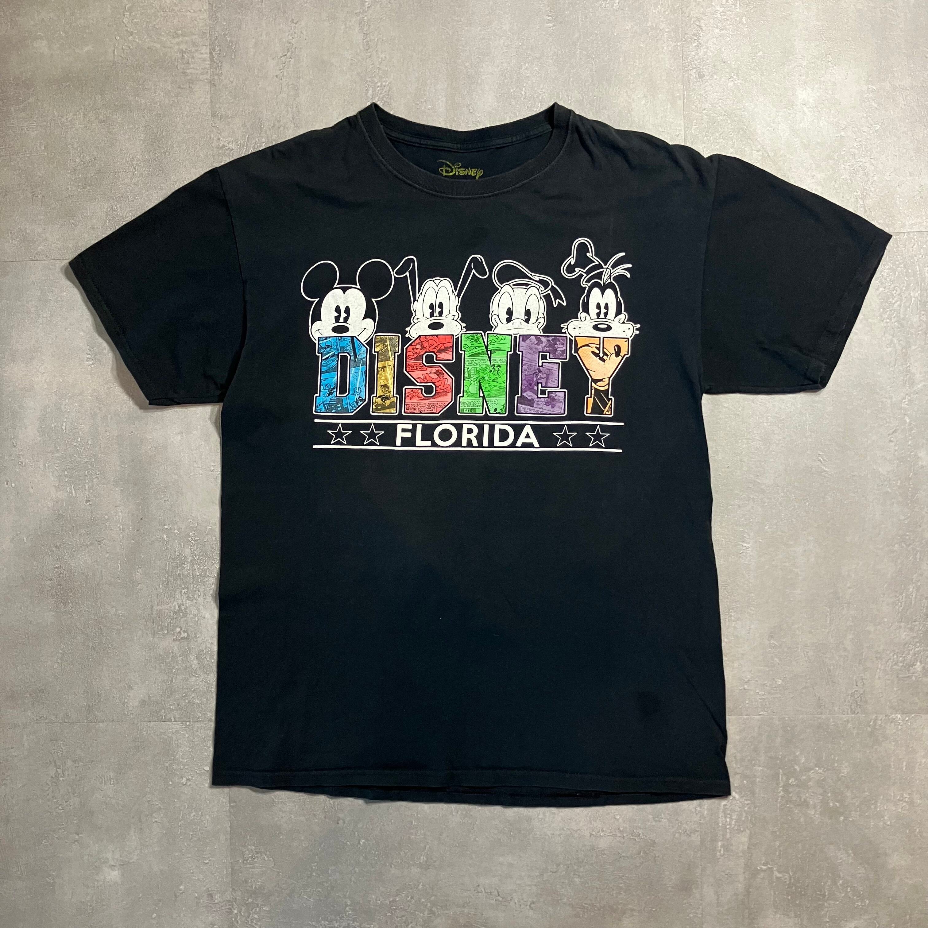 《L size》Disney プリントTシャツ ブラック No.3670