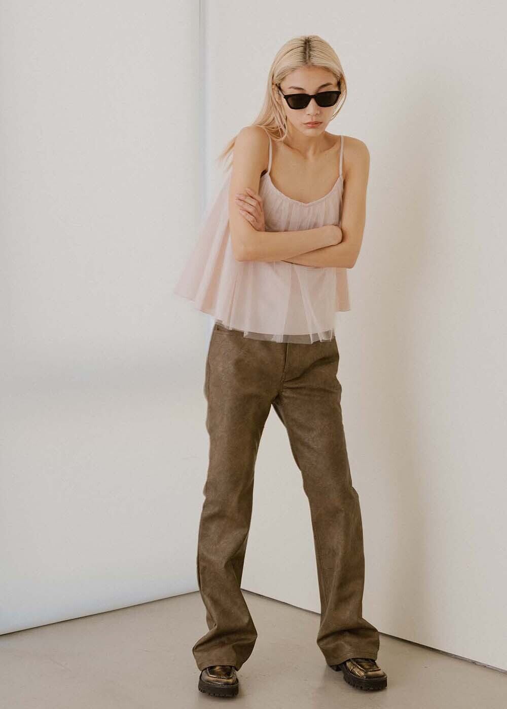 LACE-LEATHER PANTS | IUNLEASH 