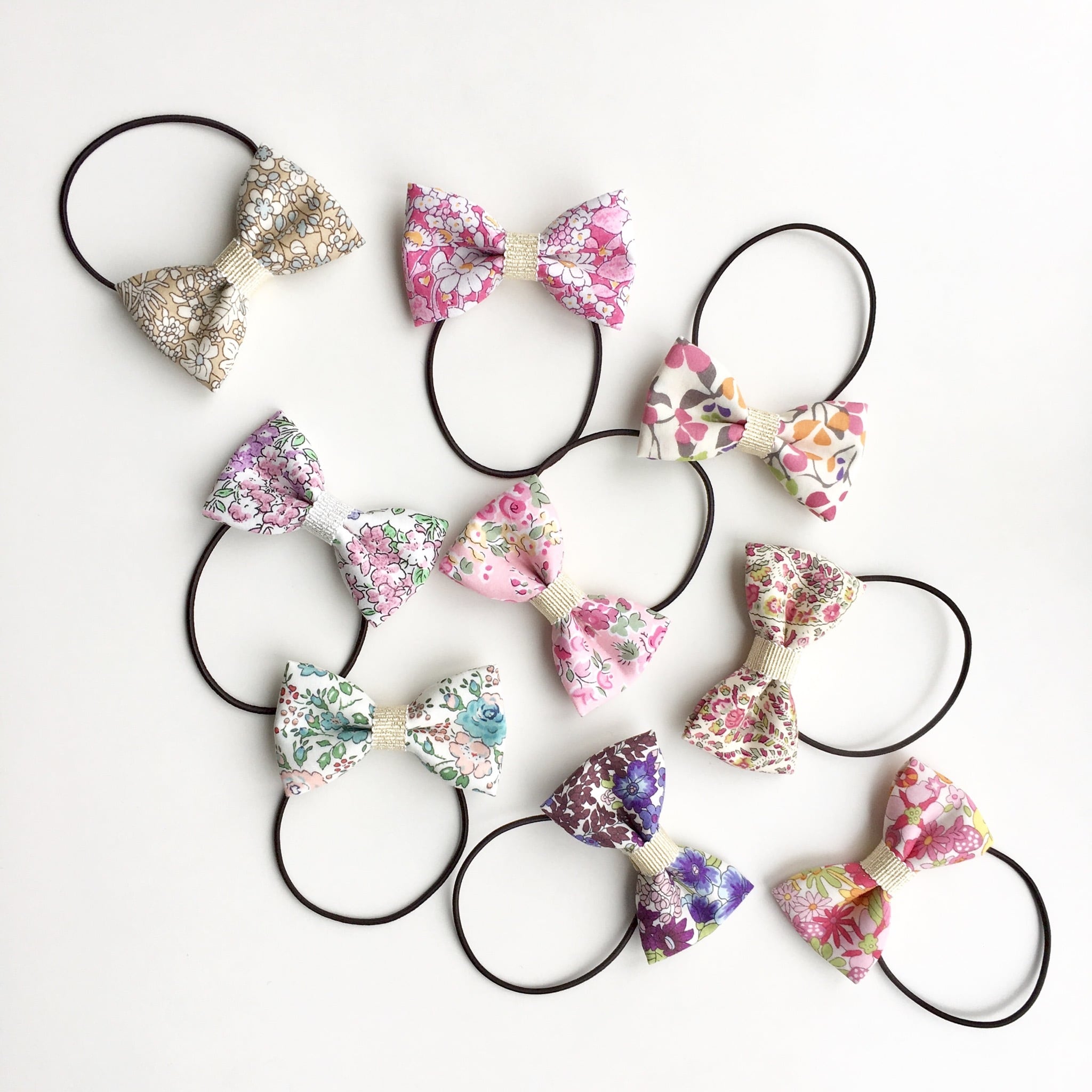 リバティ リボンのヘアゴム(Mサイズ)