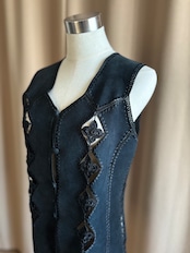 classic mode pigskin vest-5147-2