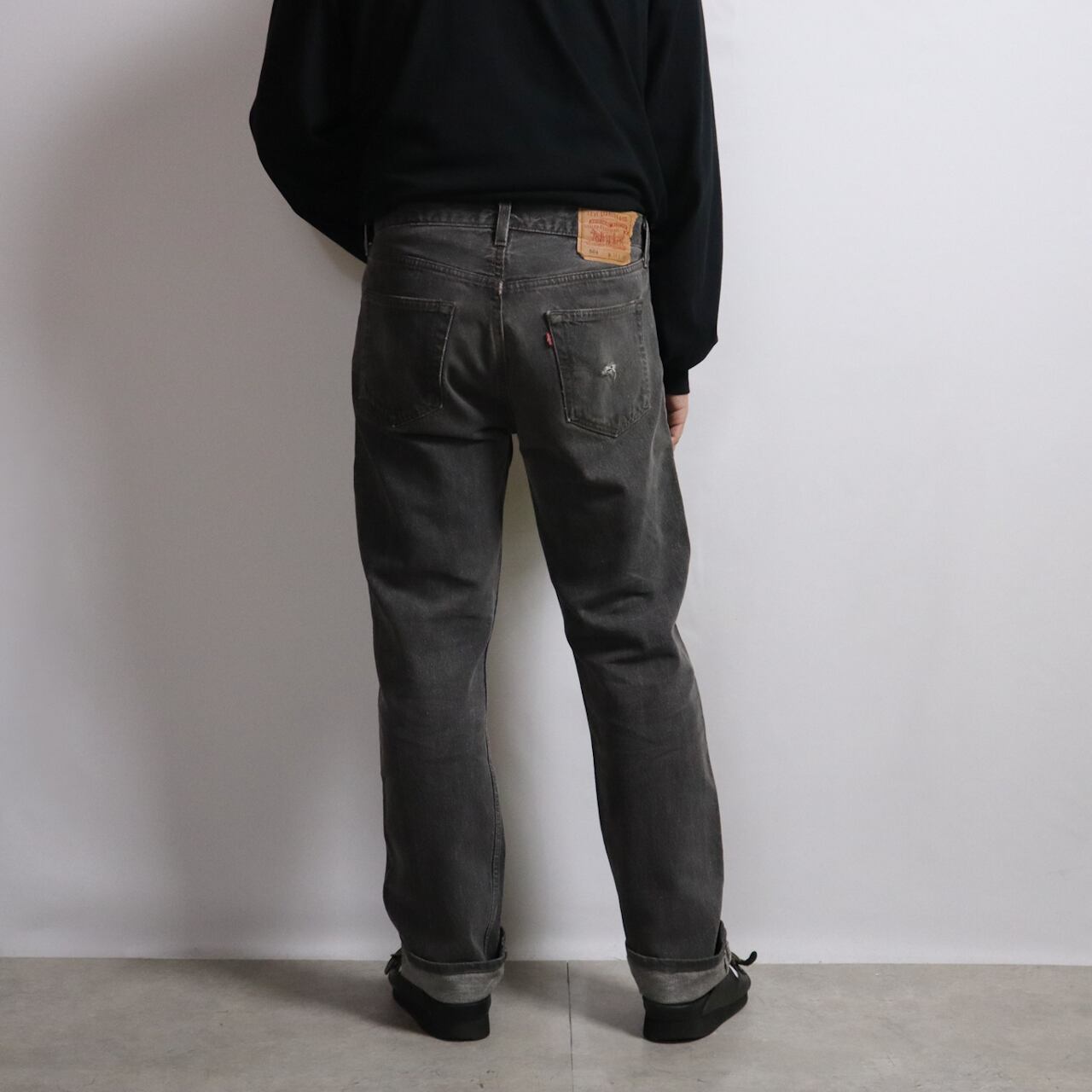 90s Levi's 501 BLACK 米国製 リーバイス 先染め ブラック ④