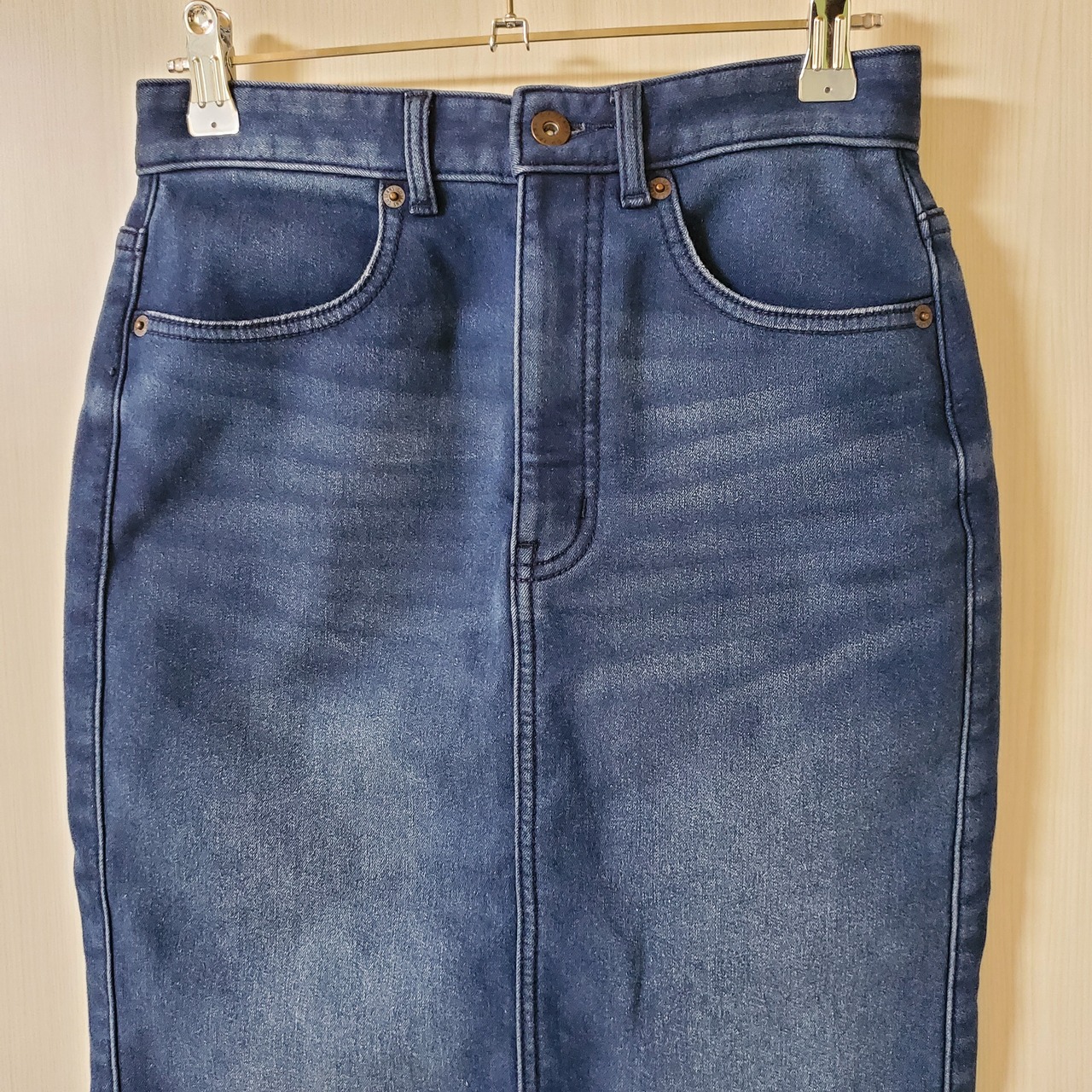 【USED】デニムスカート　ひざ丈　美品