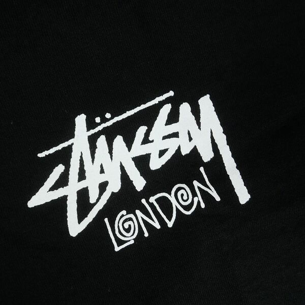 Size【L】 STUSSY ステューシー STOCK LONDON TEE BLACK ロンドン限定T