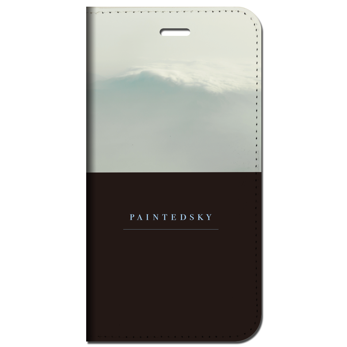 iPhone対応 スマホ 手帳型ケース スカイ グレー ポップ イラスト 【iPhone17 / iPhone16 / iPhone16e / iPhoneSE 他 iPhone各機種対応】 st40