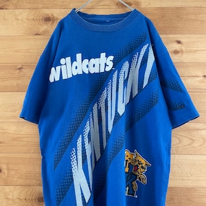 【Kentucky Wildcats】90s ビックプリント ワイルドキャッツ バスケ Tシャツ USA古着
