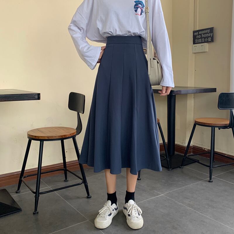 スタイルAラインスカート スプリング薄手ハイウェストウェスト 春物 スーパーモール26288981438