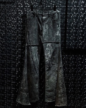 【ÆIEM】"媚” “牌” Denim Boots Cut Pants