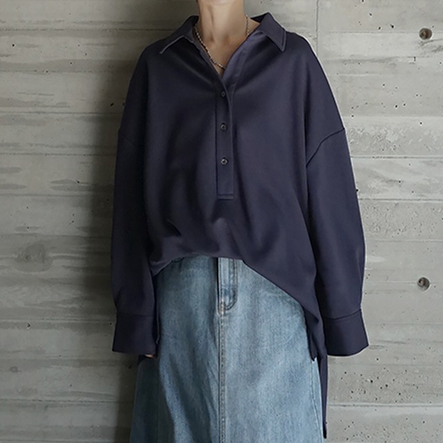 ヘンリーネックオーバーワンピース