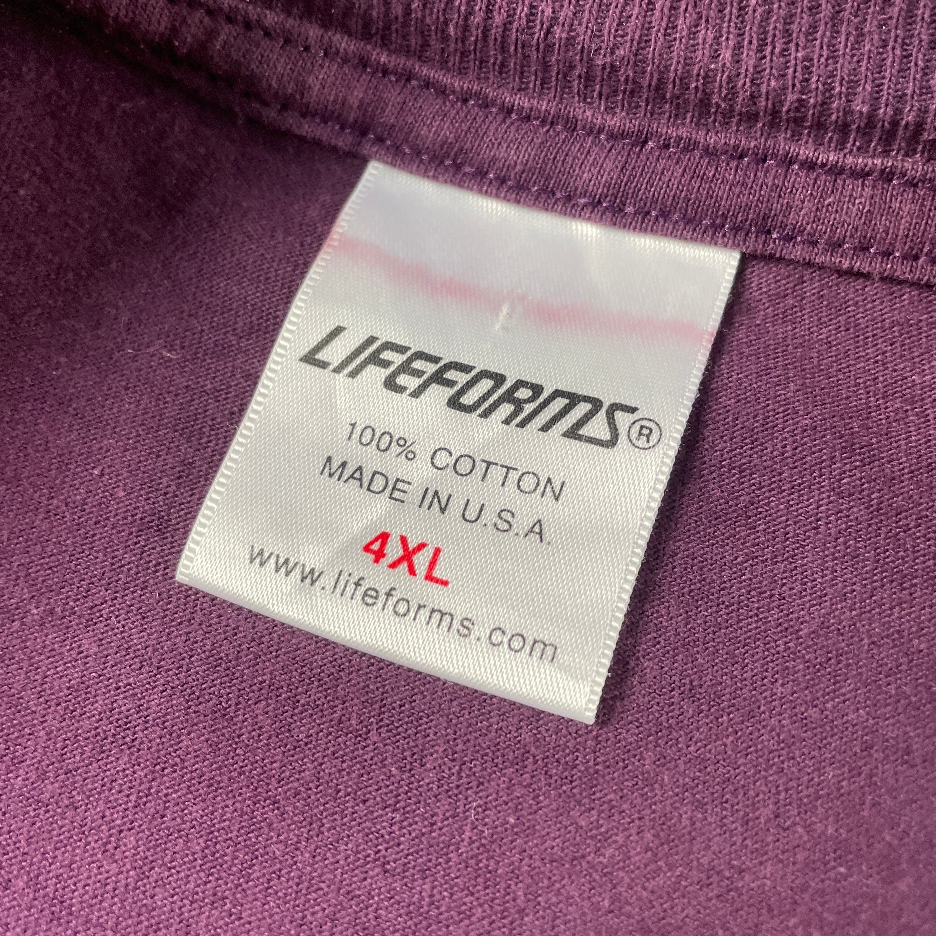 スーパービッグサイズ 90年代 USA製 LIFEFORMS チワワ イヌ アニマル メッセージ バックプリントTシャツ メンズ4XL