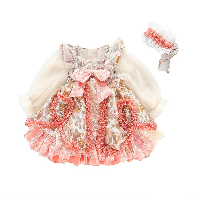 ロリータ 子供ドレス ヘッドドレス（髪飾り）付き コスプレ衣装 キッズ