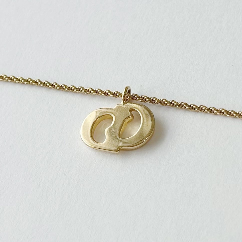 N7088】Christian Dior CD logo necklace/クリスチャンディオール