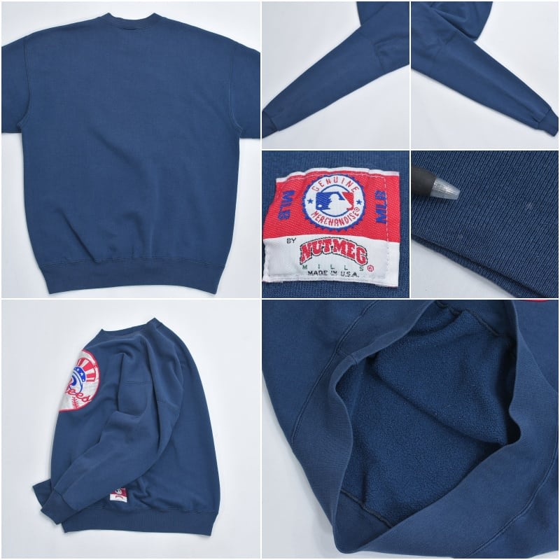 90s USA製 NUTMEG ナツメグ MLB ニューヨークヤンキース サテン