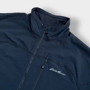 Eddie Bauer ナイロンジャケット ジップアップ フルジップ ジャンパー ブルゾン ワンポイントロゴ ライトアウター TXL ビッグサイズ アウトドア エディーバウアー us古着