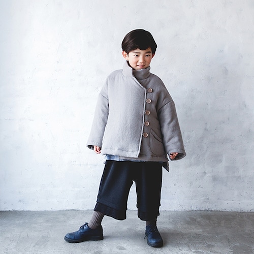 Belgian linen padded coat    kids L(115-130), XL(130-140)  /  SoftGray