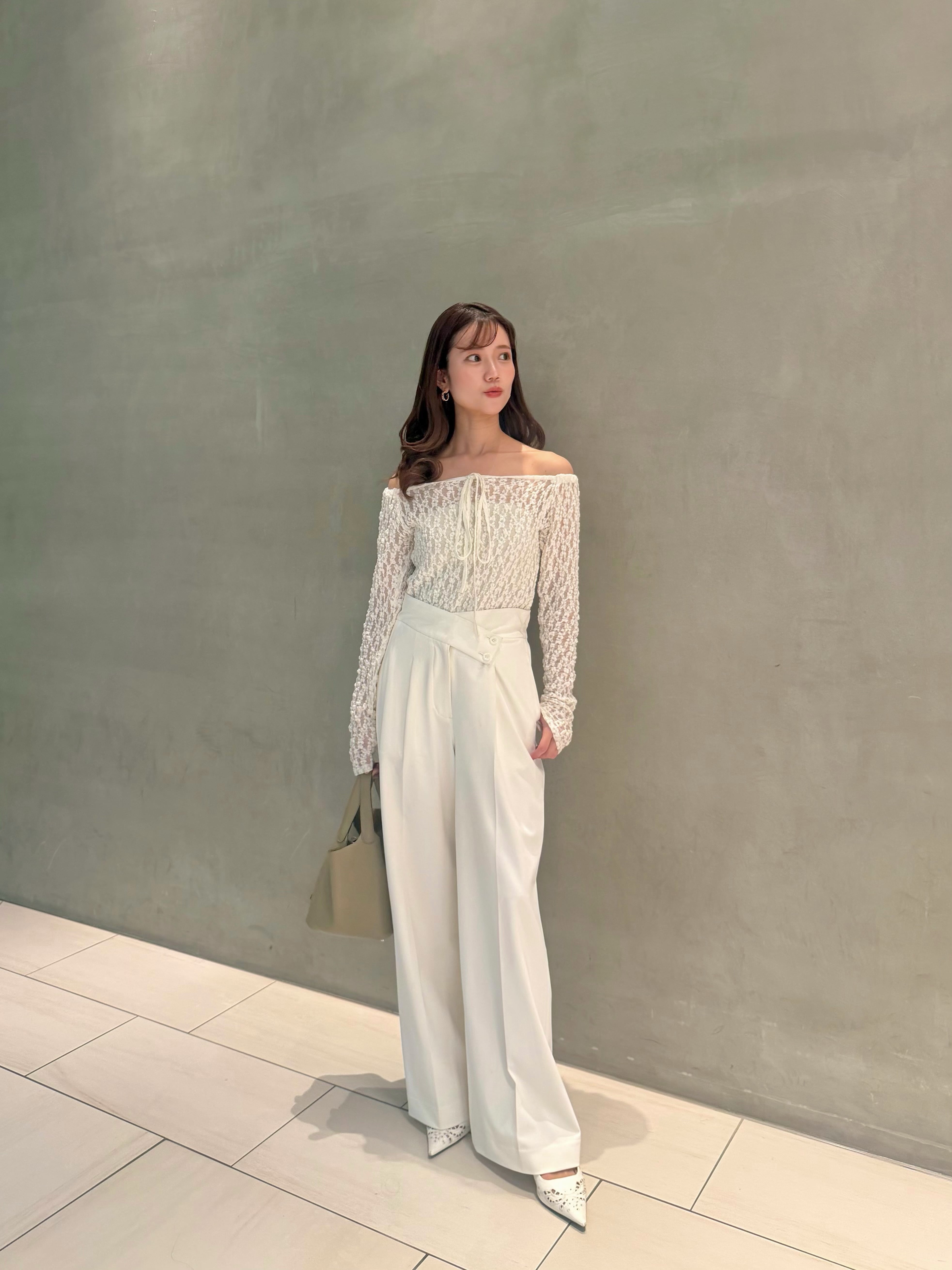 予約】lace pullover / white (6月上旬発送予定) | HYEON