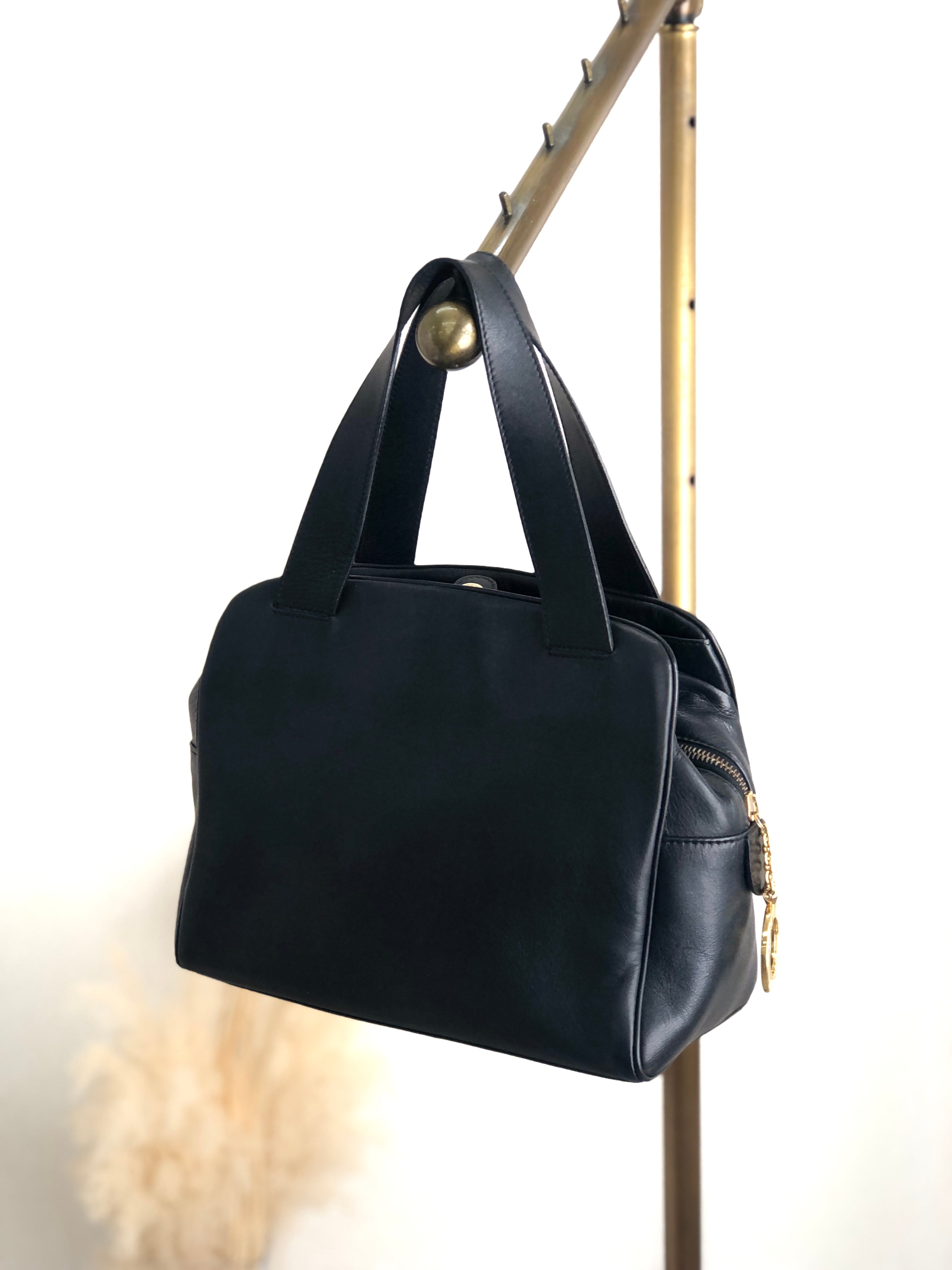 日本直送 名牌中古包 】CELINE セリーヌ ボストンバッグ ブラック ロゴ