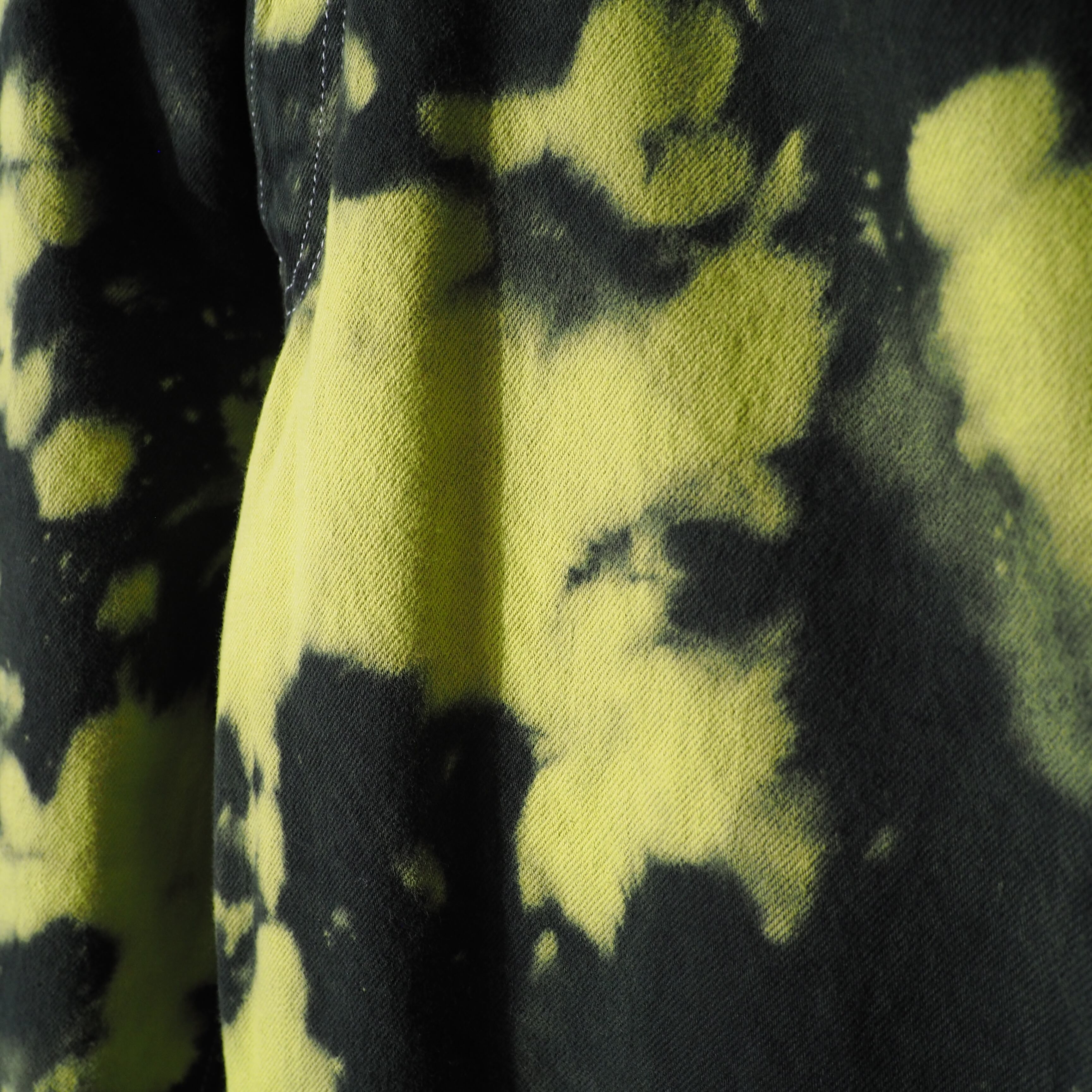 Neon poison color bleach dyed straight pants (John Bull)