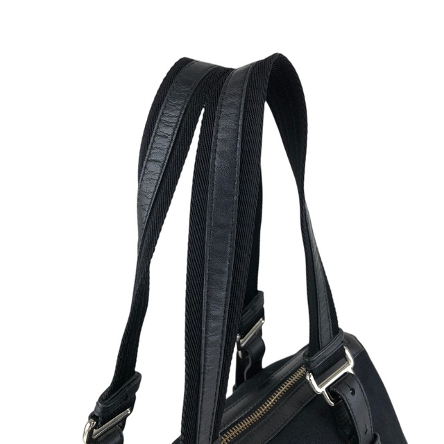 Yves Saint Laurent イヴ・サンローラン ハンドバッグ ブラック YSL キャンバス×レザー vintage ヴィンテージ オールド p825h3
