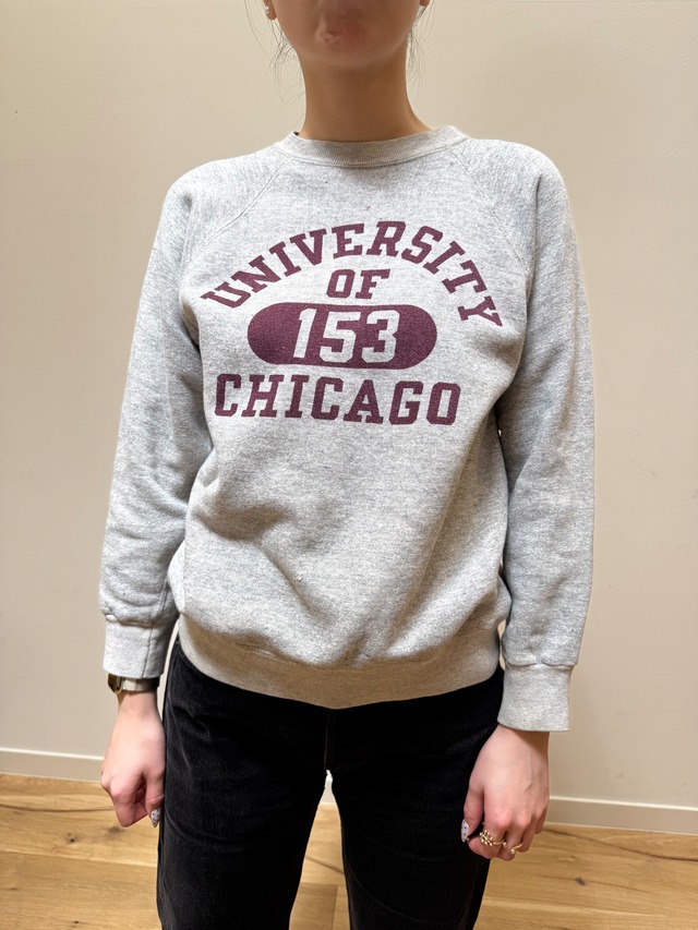 CU5-7  USED SWEAT  "UNIVERSITY"-GREY-✳︎