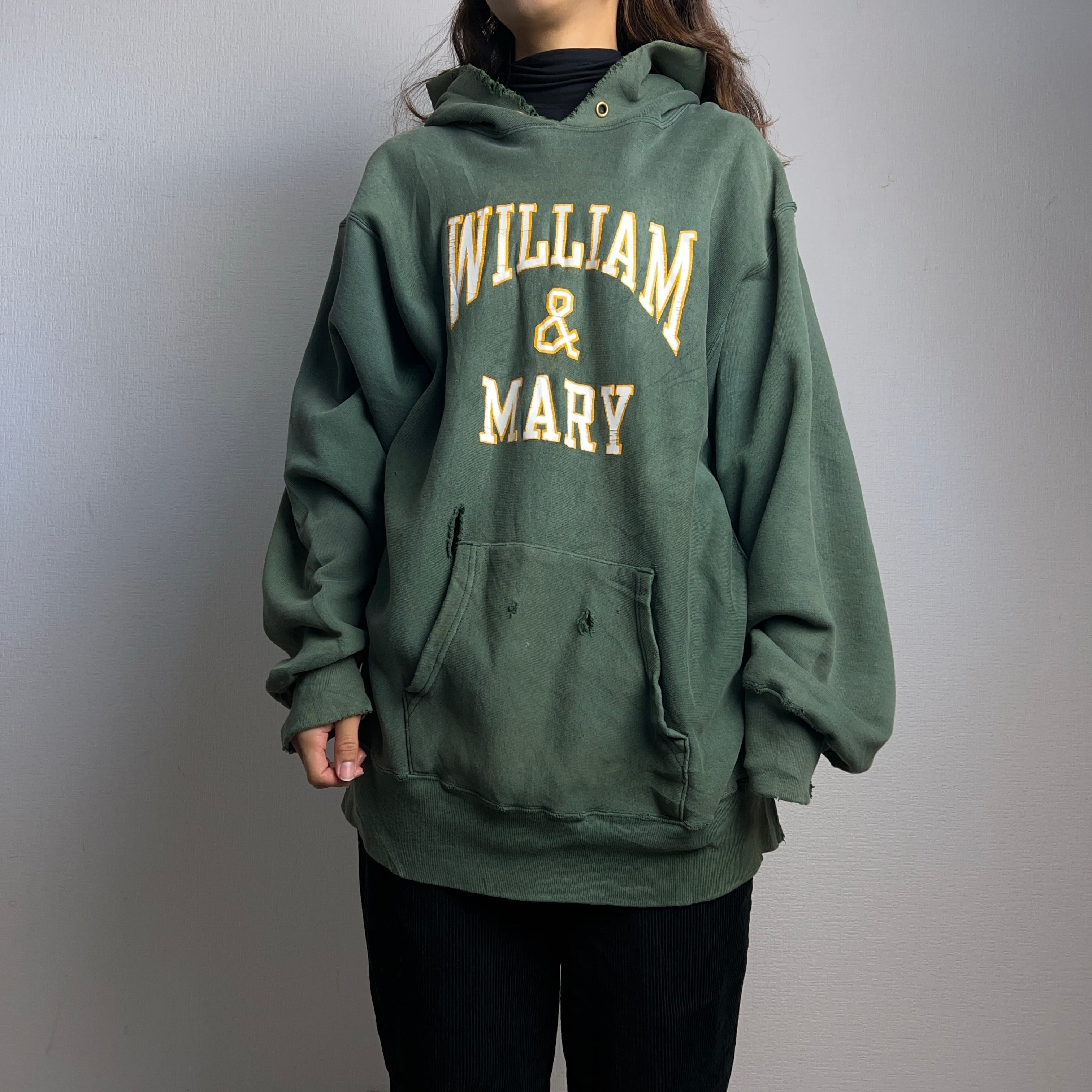 80's Champion Reverse Weave College Hoodie USA製 80年代 チャンピオン リバースウィーブ フーディー  パーカー 3段 カレッジ SIZE XXL【0908A63】【送料無料】