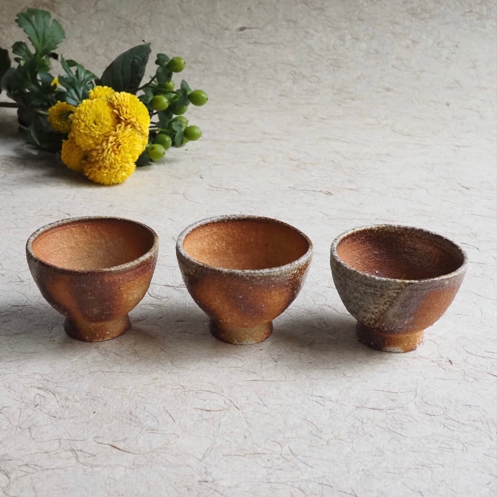 藤本 秀/焼締 茶杯