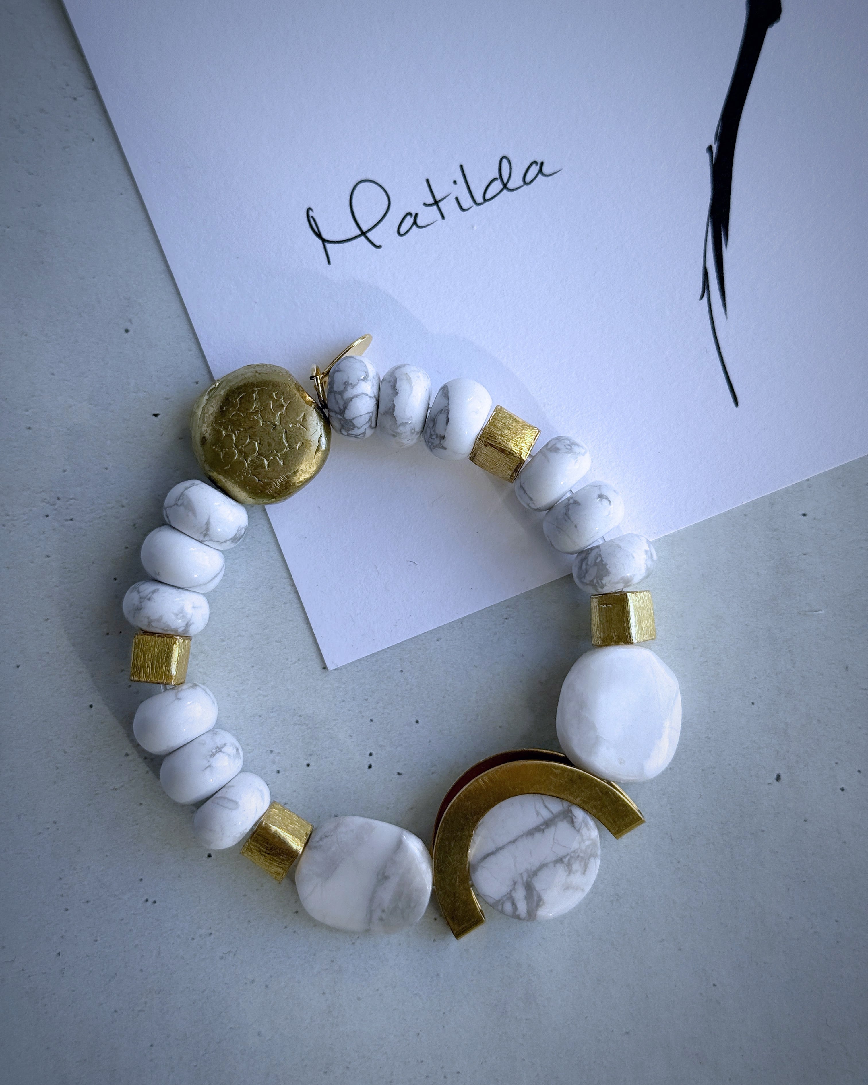 one color bracelet(ハウライト)