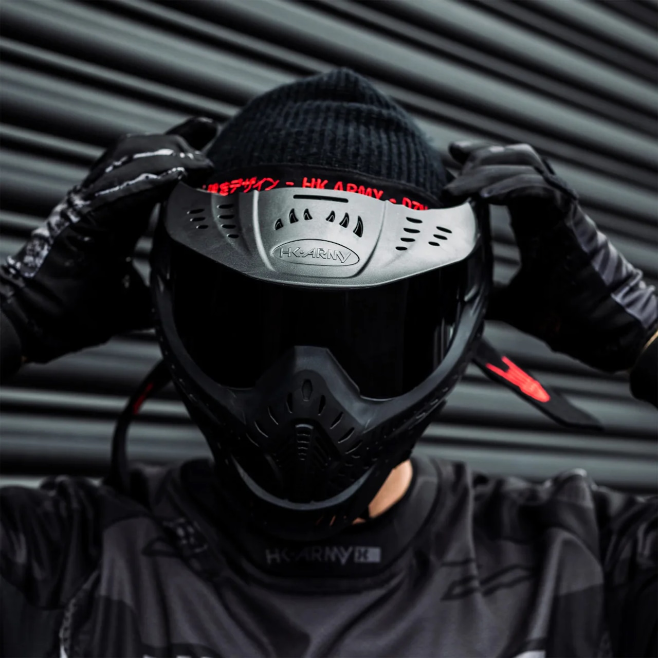 【HK army】HSTL Goggle - Black w/ Smoke Thermal Lens フェイスガード【ブラック/スモークレンズ】