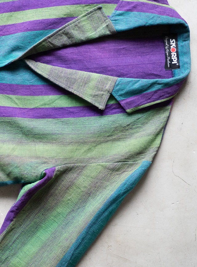 "SKORPI" 1980s Multi stripe jacket