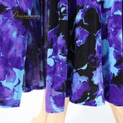 社交ダンス 衣装 Chacott チャコット スカート レッスンウェア パープル系 花 花柄 練習 レッスン 伸縮 ストレッチ 華やか 紫 黒 青 スリット ROYAL DANCE ロイヤルダンス ダンス衣装 日本製 パーティー イベント ブラック系 ブルー系