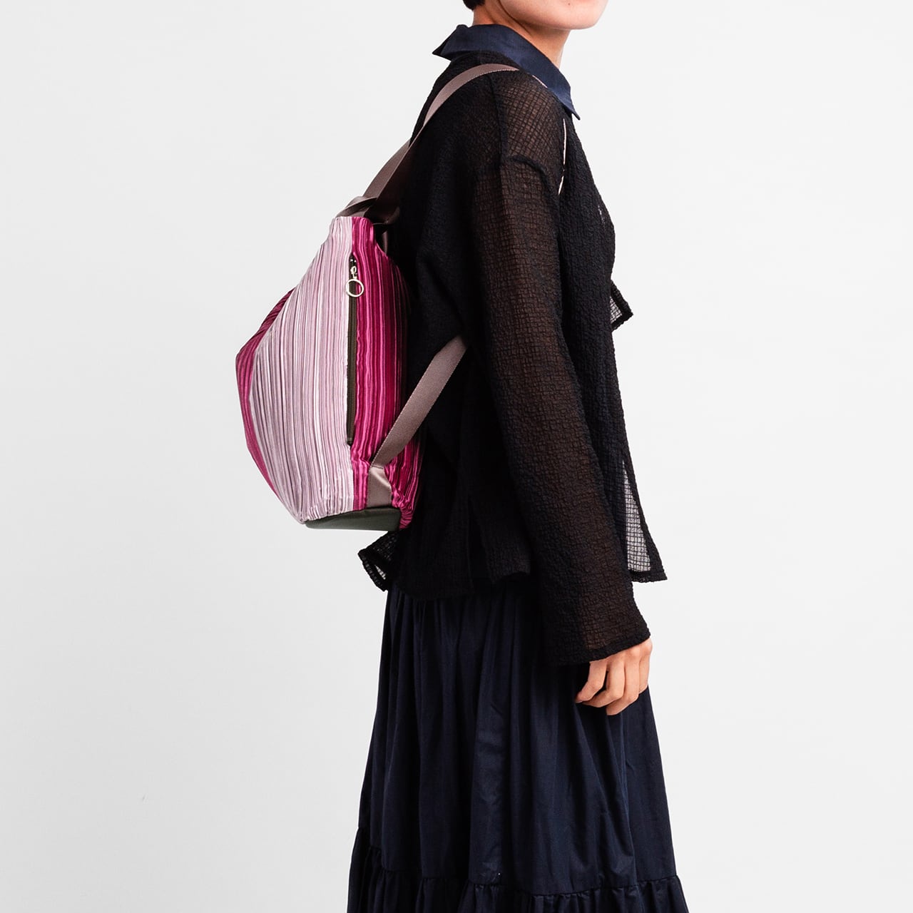 【未使用タグ】バックティアードブラウス Ruby Pink 36 BLACK LABEL シグネチャーパワーライズ ダブルストラップ ブラトップ