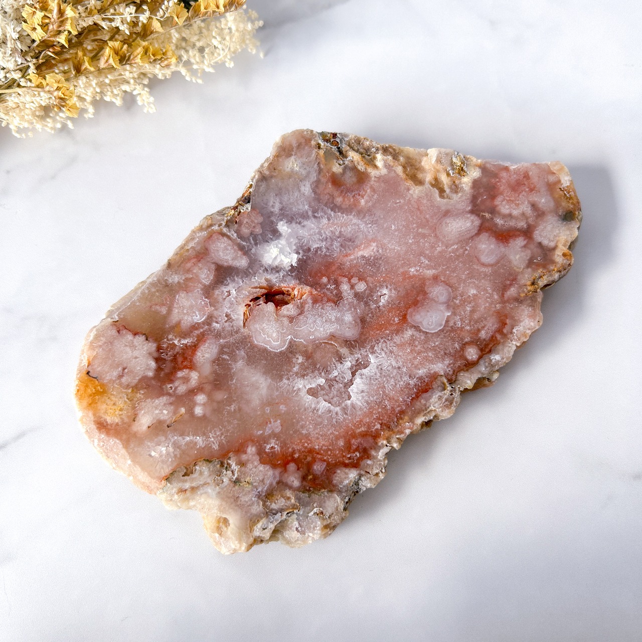 ピンクアメジスト・フラワーアゲート(桜瑪瑙) プレート