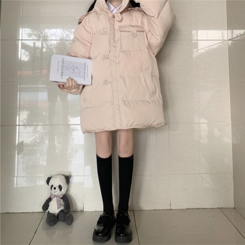 ウィンターフードコート ルーズ 冬物 萌量不足79301550696