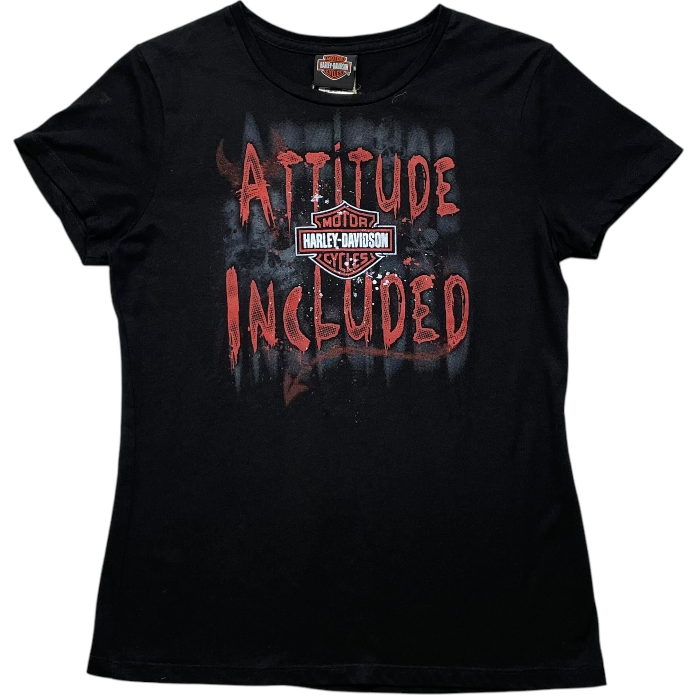 《レディースL》 Harley-Davidson ハーレーダビッドソン Tシャツ レディース 両面プリント ブラック USA製 no.6826