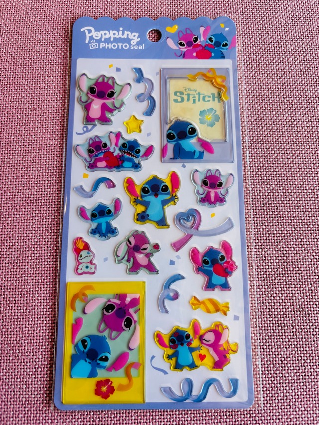 ディズニー 　スティッチ　ポッピングフォトシール　X03