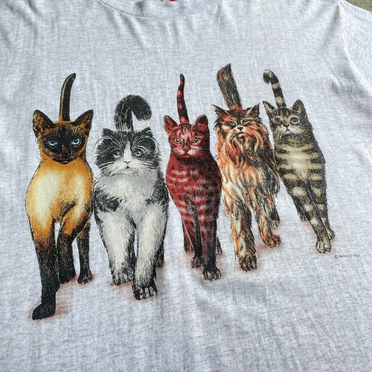 90s 猫 ネコ アニマル Tシャツ ビンテージ 在原みゆ紀-