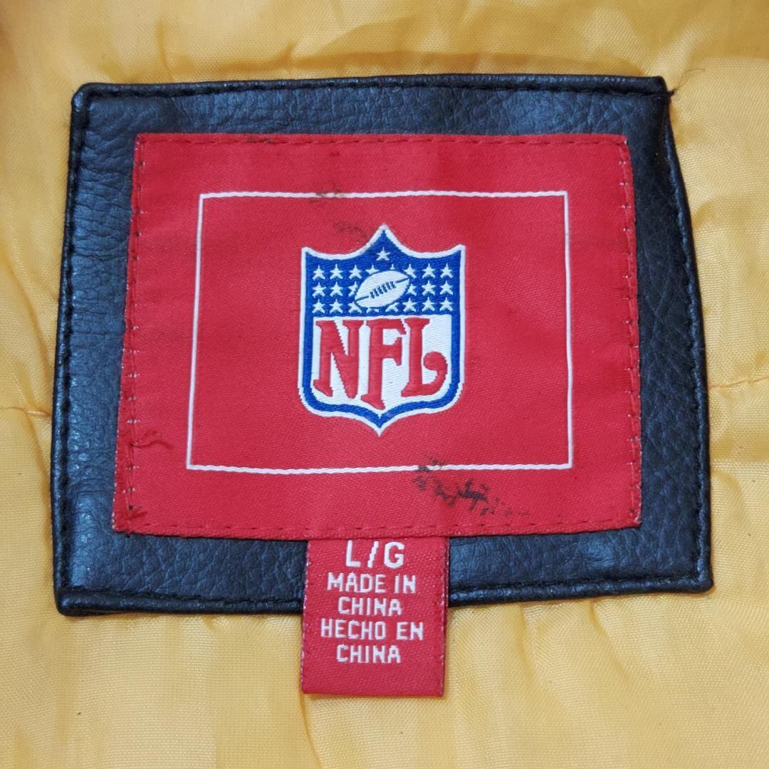 希少XL☆US輸入90s】NFLスティーラーズ 両面刺繍レザー 希少XL☆US輸入90s】NFLスティーラーズ 両面刺繍レザー