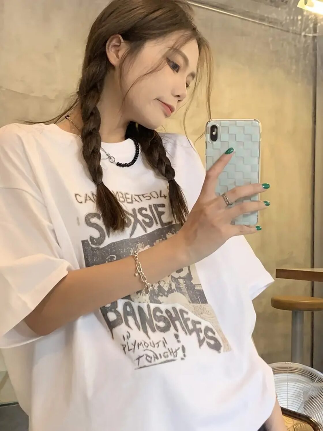 送料無料】女性 プラスサイズ ヴィンテージ 半袖 Tシャツ 韓国スタイル 