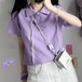 ✞ Tシャツ きれいめ☆ショート半袖スリーブソリッド カラートップス ソリッドカラー ✞ゴスロリ SM ミリ 甘ロリ クラロリ 和ロリ エレガント 黒ロリ 姫ロリ 華ロリ BB-BB1497117