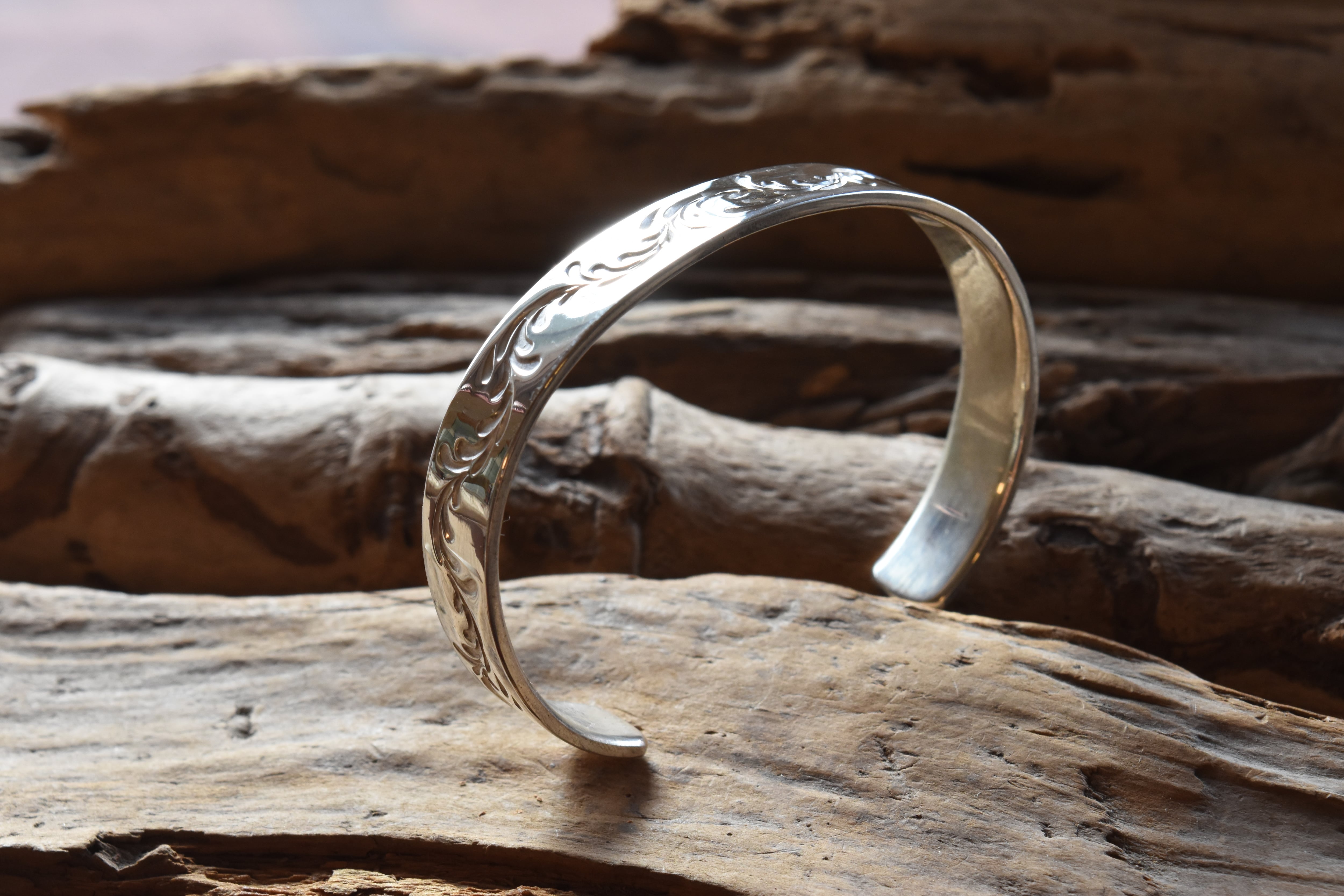10mm】唐草バングル | FARWEST silver smith