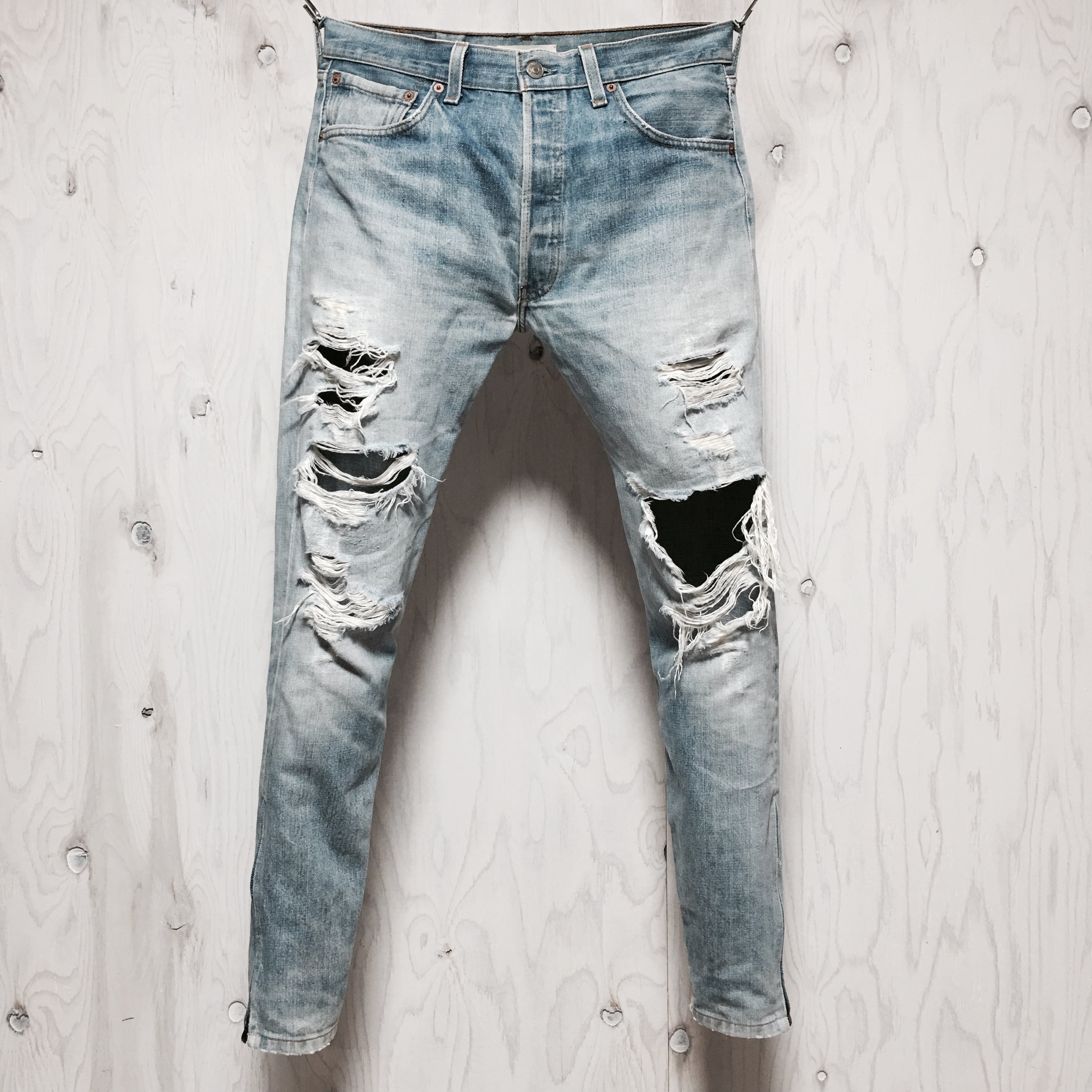 Levi's 501 hard crash＆riri zip custom W32