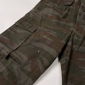 MILITARY タイガーカモ リザードカモ 迷彩 ミリタリー カーゴパンツ 42/88cm /オールド/ビンテージ/BRASS DDHOOK/ボタンフライ