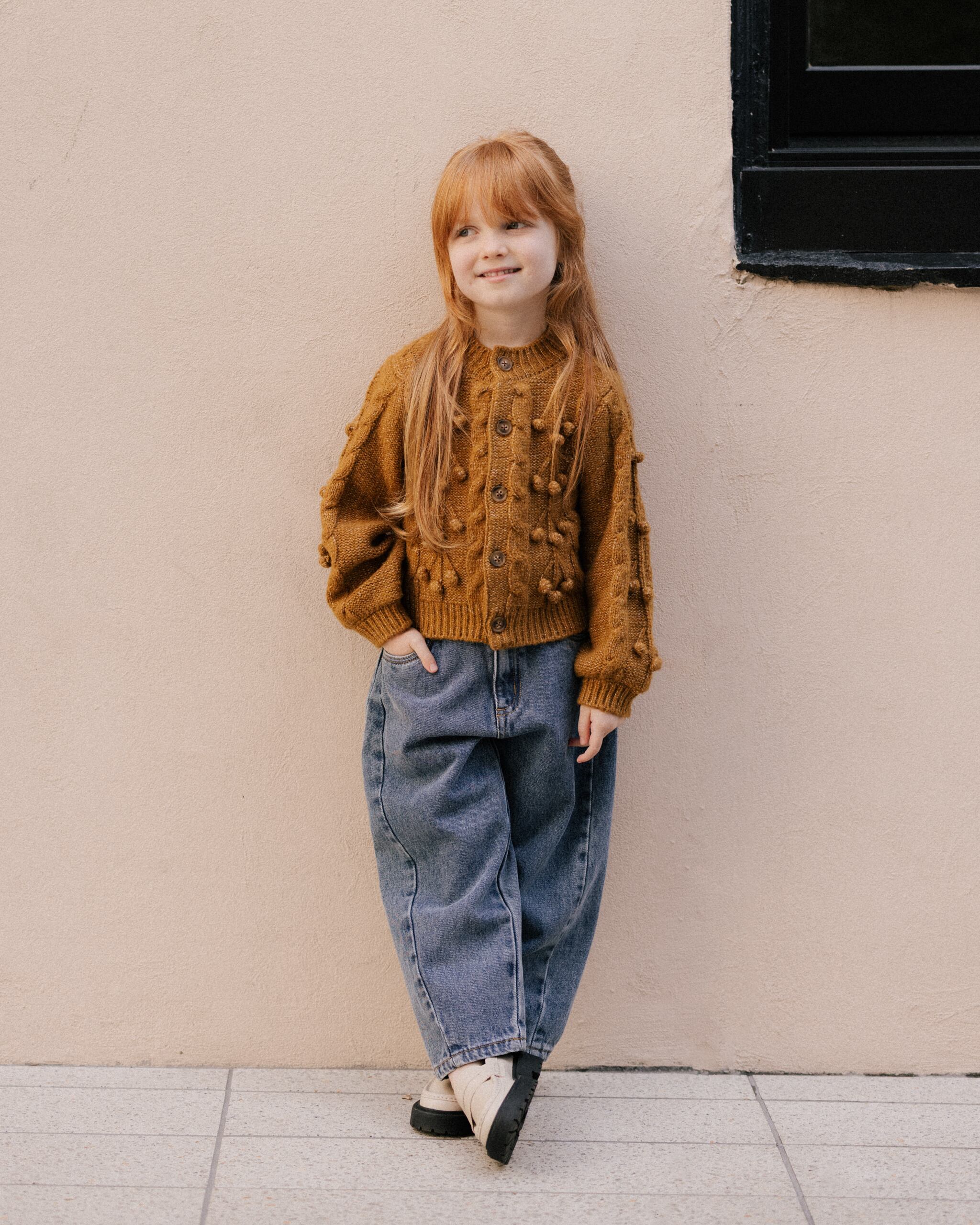 Rylee & Cru ライリーアンドクルー ボブルカーディガン 4-5Ｙ Rylee + Cru (ライリー アンド クルー) / BOBBLE CARDIGAN / GOLDEN