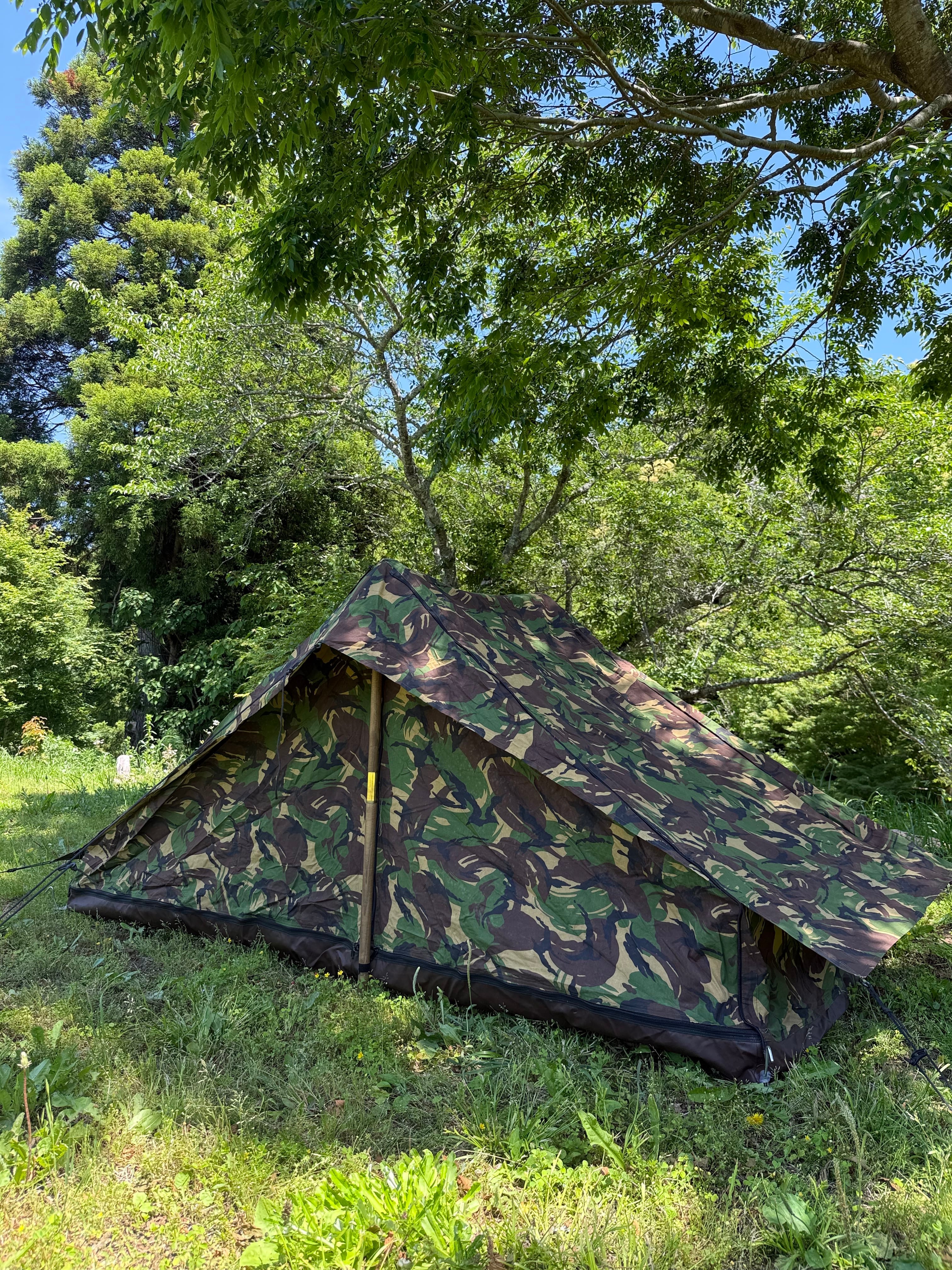 軍幕シリーズ❗️オランダ軍幕ダッチアーミー専用ウッドポール 2本継ぎ