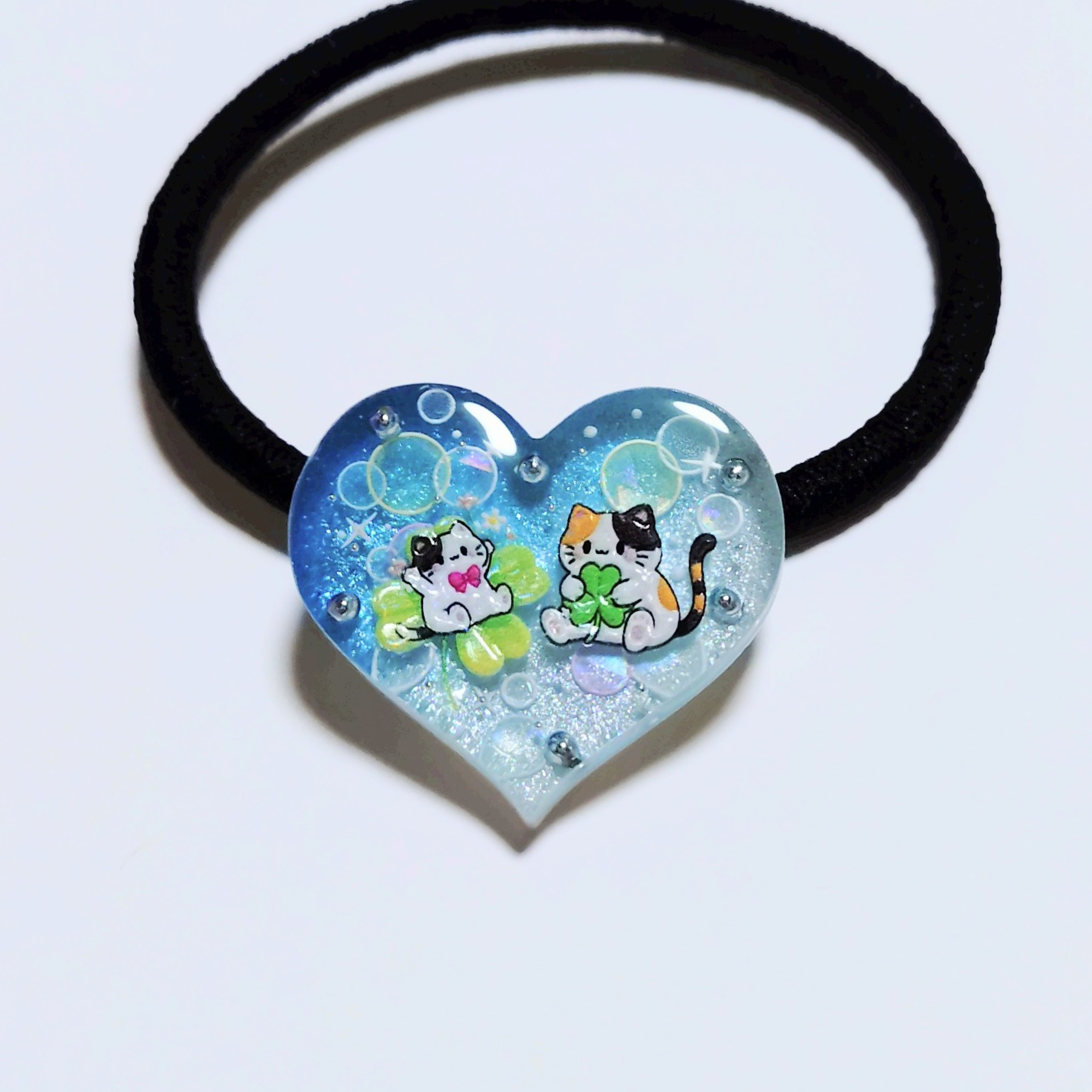 レジン ヘアゴム ♡ 猫 ネコ ねこ ♡ No. 1642 ワンコイン ✨️ No.162