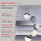 YABOO 防水ブチルテープ屋外耐熱耐低温高粘着性多用途強力テープ 金属 鋼屋根 コンクリート壁防水テープ 天井雨漏り修理亀裂トラックひび割れガレージ水道管パイプホース水漏れ防止アルミビニールプールセメントガラスプラスチック窓鉄船防水補修 幅10cm×長さ5m